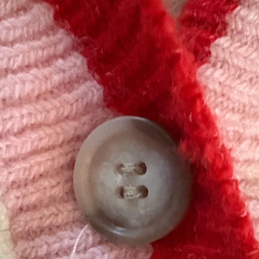 Women’s sweater| LOFT White Cardigan with Red and pink Trim💕❤️Size Small Exc! - Picture 3 of 8